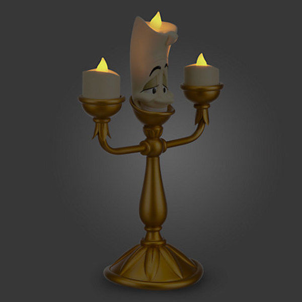 NEW! Disney Parks Beauty & Beast LUMIERE Light Up Candelabra Candle