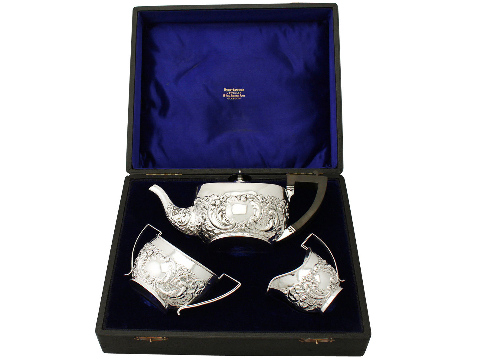 Sterling Silver Three Piece Tea Set - Antique Victorian