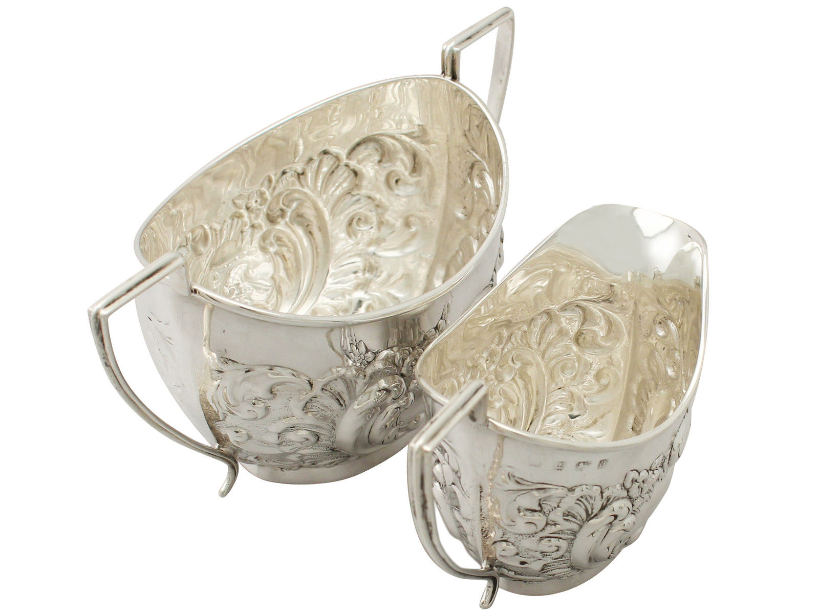 Sterling Silver Three Piece Tea Set - Antique Victorian