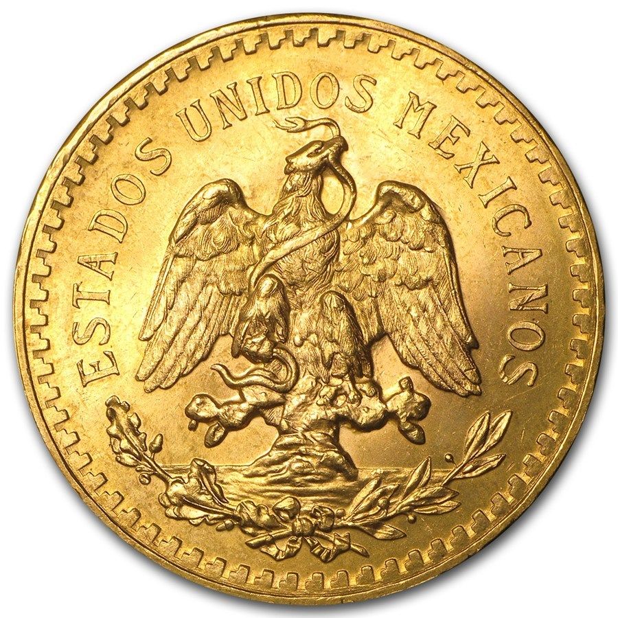 SPECIAL PRICE! Mexico Gold 50 Pesos Coin AGW 1.2057 (Random Year) - SKU #92150