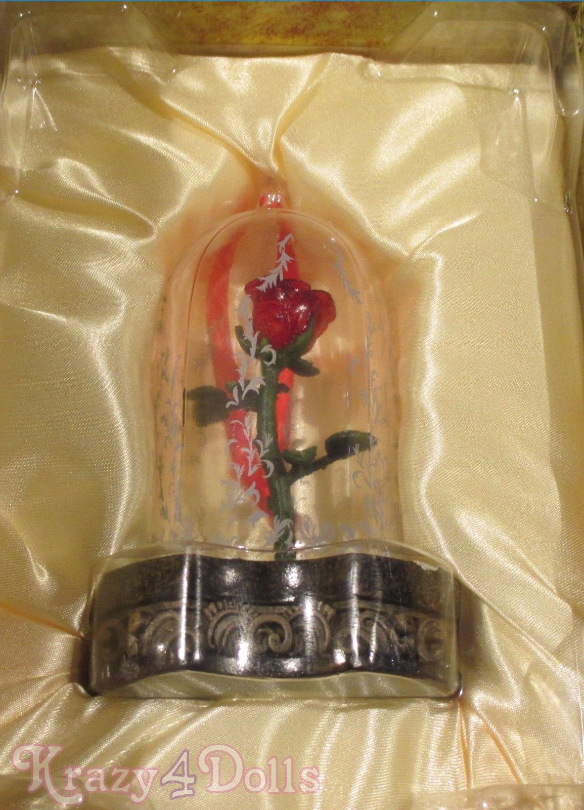 Disney Beauty and the Beast Live Action Film Light- up Rose Ornament NEW!