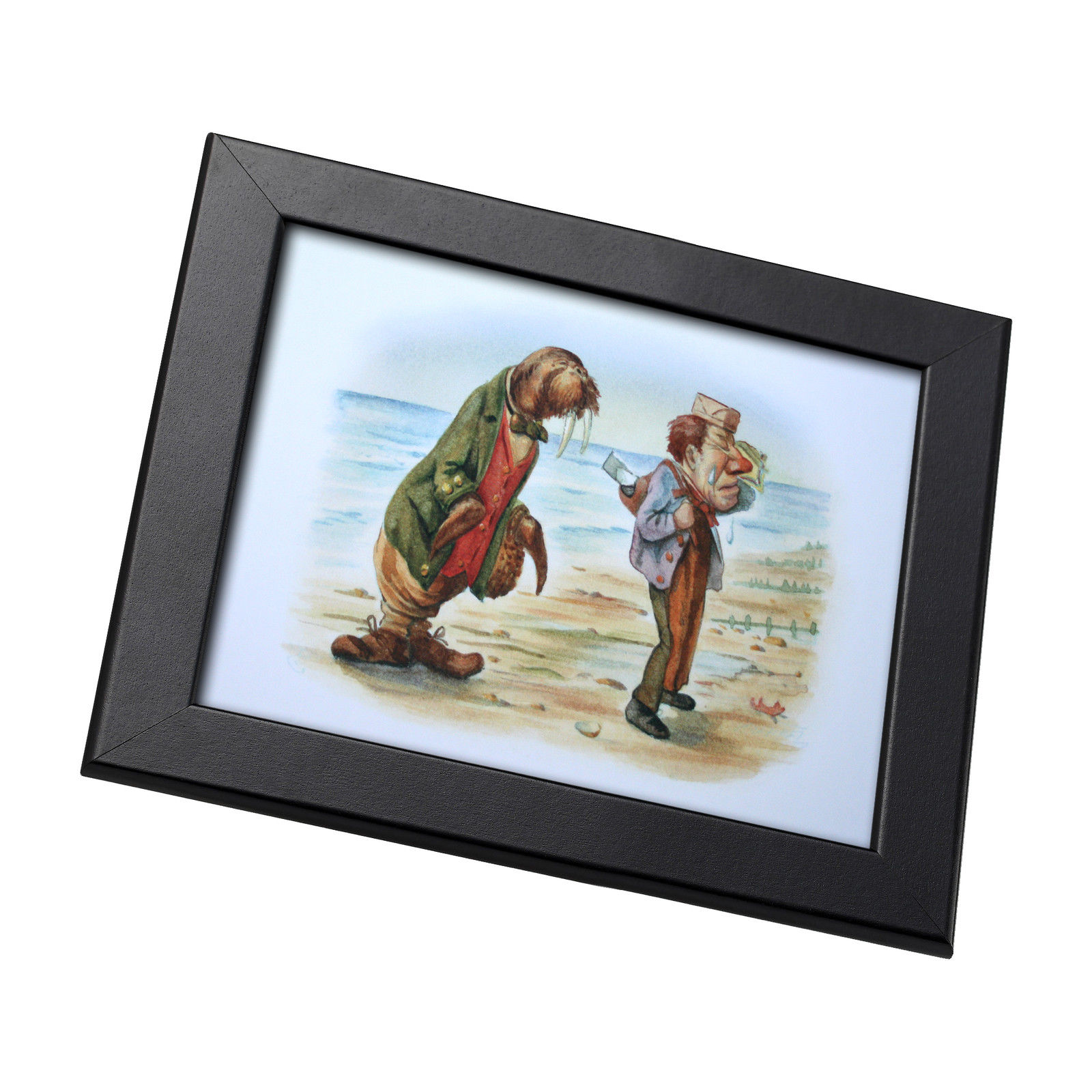 Alice in Wonderland Framed Genuine Postcard  Walrus and Carpenter Crying Frame