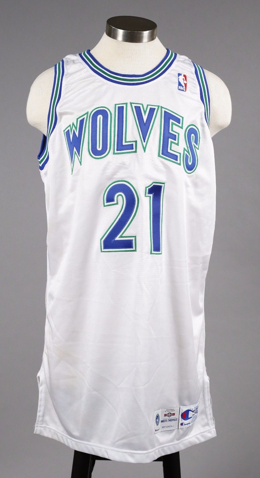 Kevin Garnett Game-Used Rookie Jersey 1995-96 Minnesota Timberwolves w/ JSA Auth