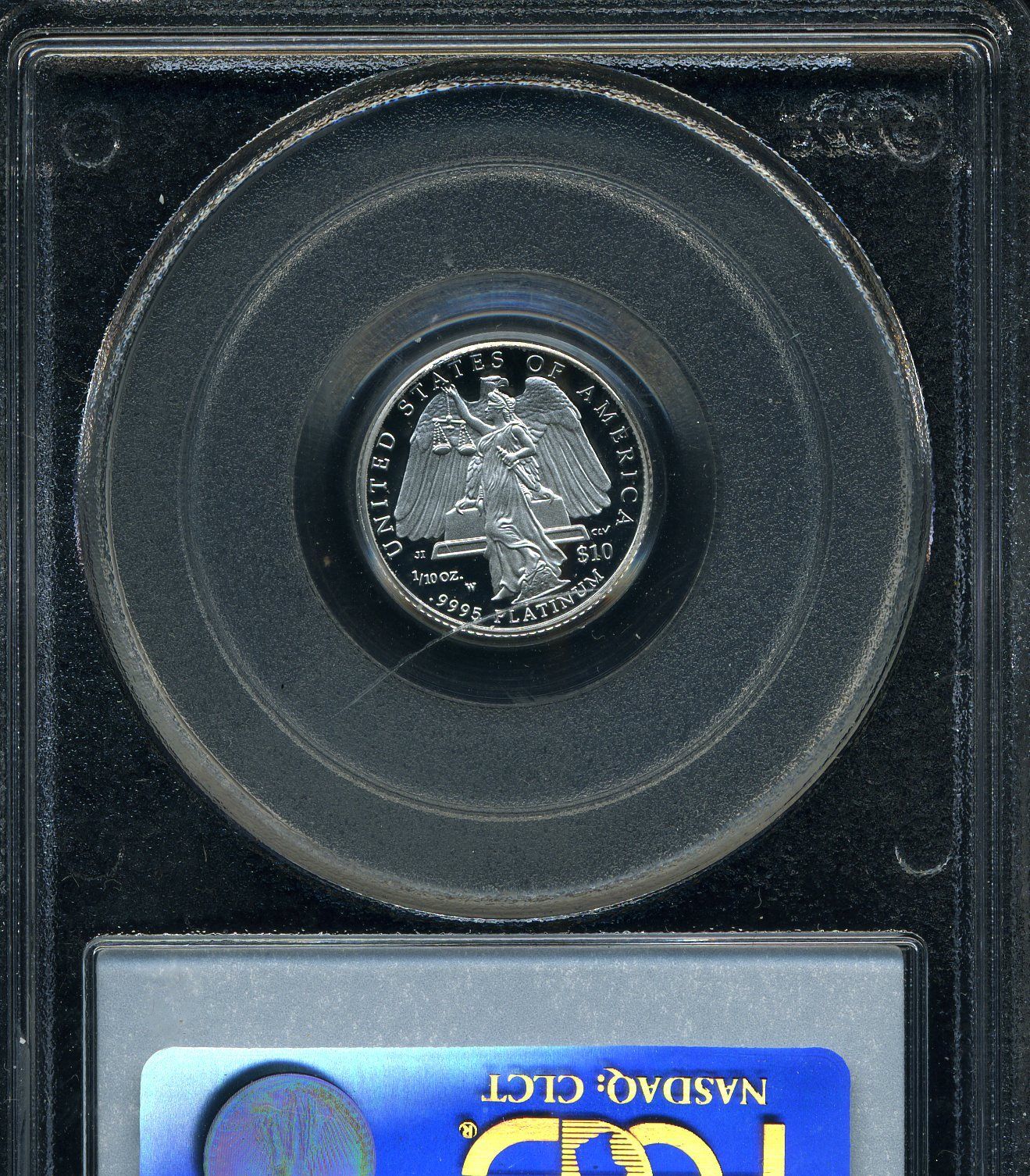 2008 W $10 1/10 OZ PROOF PLATINUM EAGLE PCGS PR70 DCAM