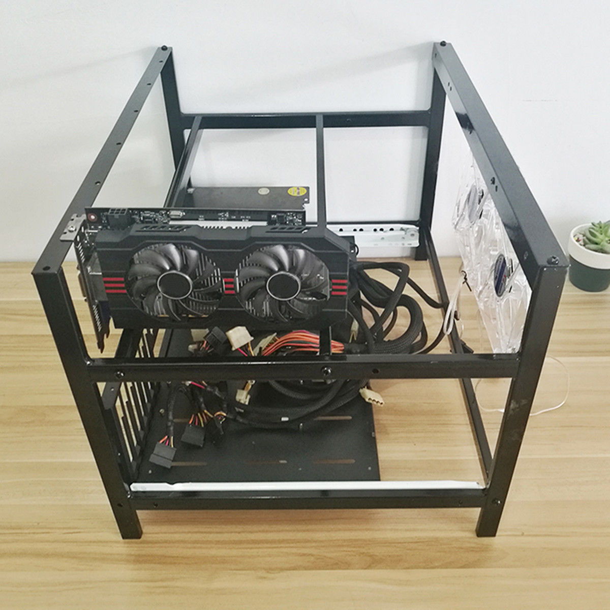 Crypto Coin Open Air Mining Miner Frame Rig Case For 6 GPU ETH BTC Ethereum DIY