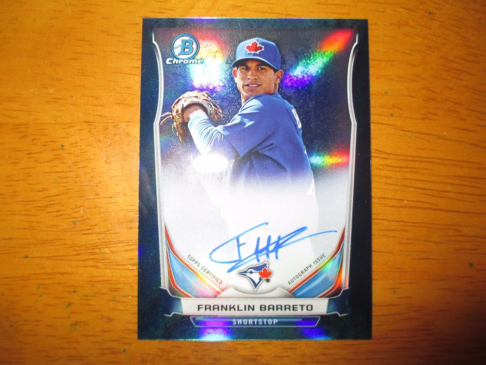 FRANKLIN BARRETO 2014 Bowman Chrome BUBBLES Refractor Autograph #62/99 AUTO A's