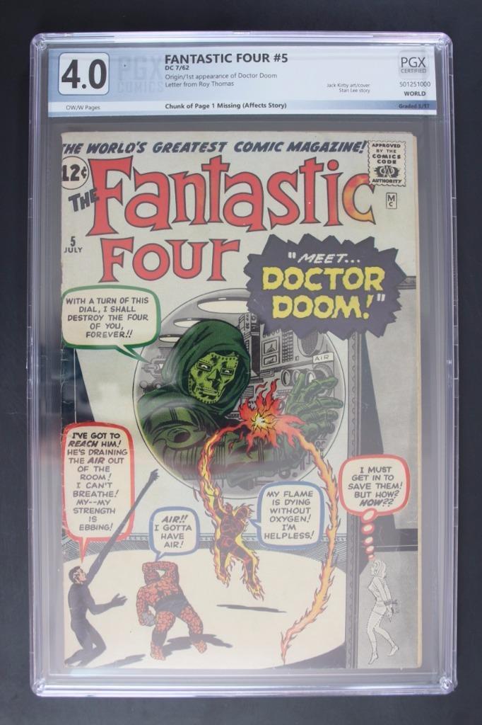 Fantastic Four #5 - PGX 4.0 VG - Marvel 1962 - 1st App & ORIGIN of Doctor Doom!