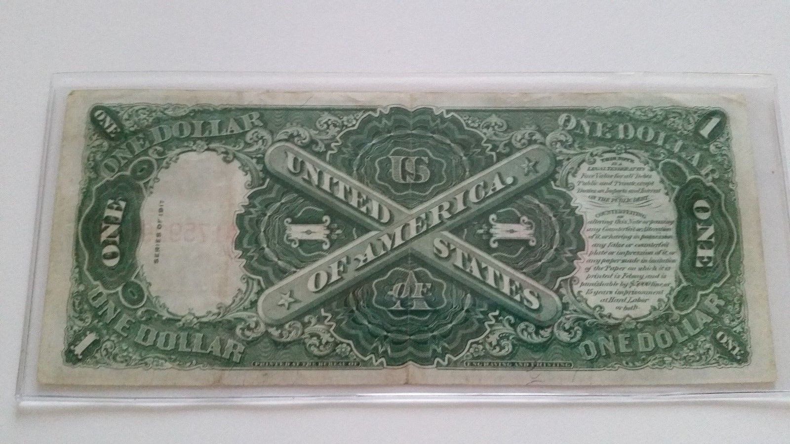 1917 $1 Dollar Bill Red Seal US Currency Large size Note