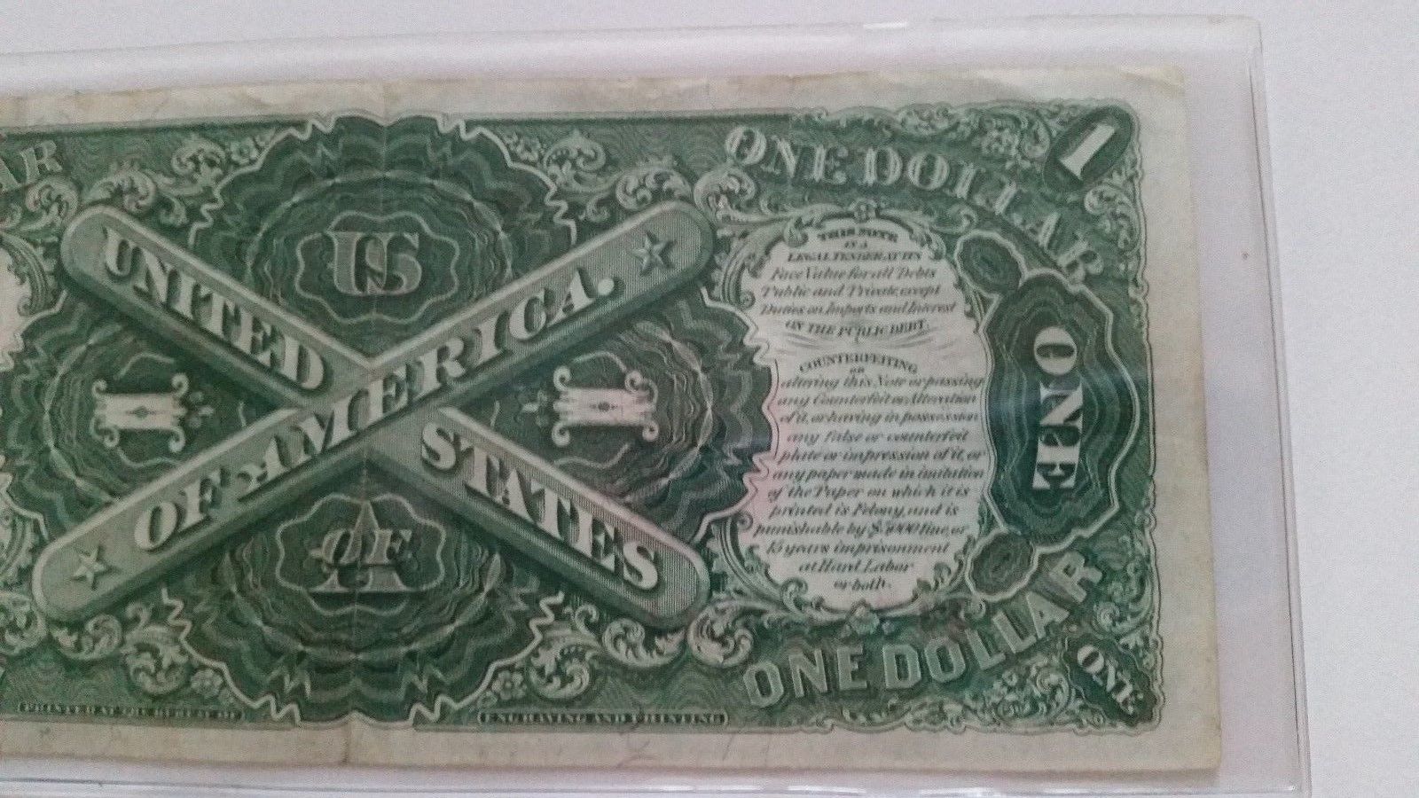 1917 $1 Dollar Bill Red Seal US Currency Large size Note