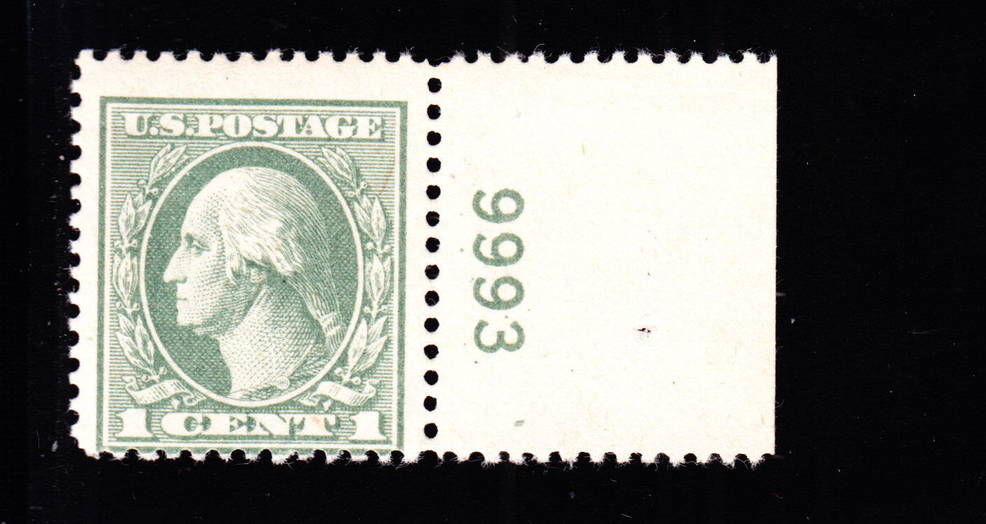 US 536 1c Washington Mint Plt #9993 Single F-VF OG NH SCV $45