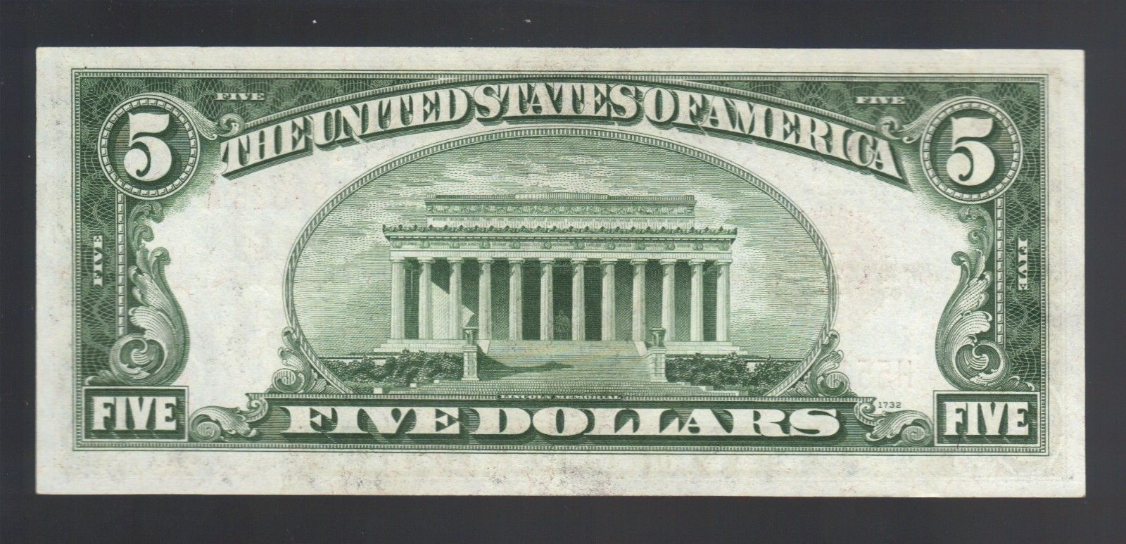 $5 DOLLAR 1928 RED SEAL OLD United States Legal Tender Note Bill USA Paper Money