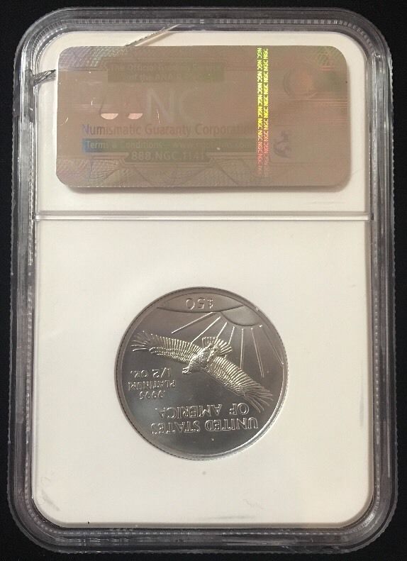 2008 1/2 oz Platinum Eagle $50 NGC MS70