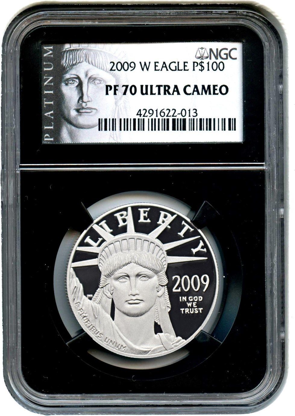 2009-W Platinum Eagle $100 NGC PR 70 UCAM - Statue Liberty 1 oz