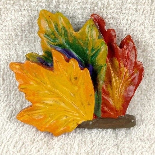 Mixed Lot of 6 Vintage Refrigerator Magnets 4 Flowers 1 Fall Leaves 1 Cornucopia