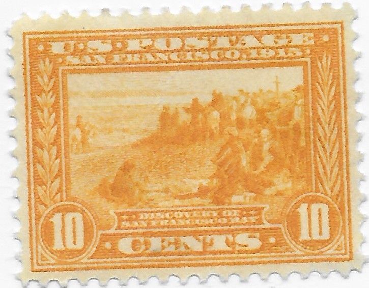 US Stamp collecting Scott# 400 10c Panama Pacific Mint VF-XF OG LH 1913