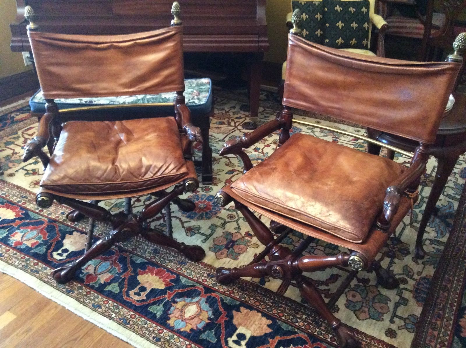 PAIR OF VINTAGE DIRECTOR STYLE CHAIRS FROM A HOLLYWOOD HOME