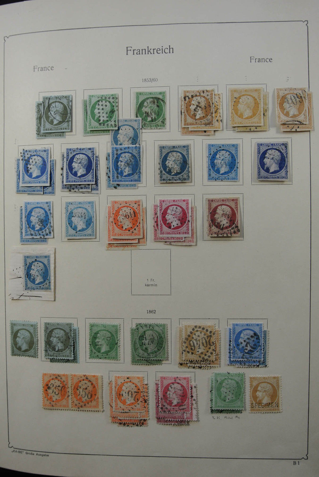 Lot 26533 Collection stamps of France 1849-1959.