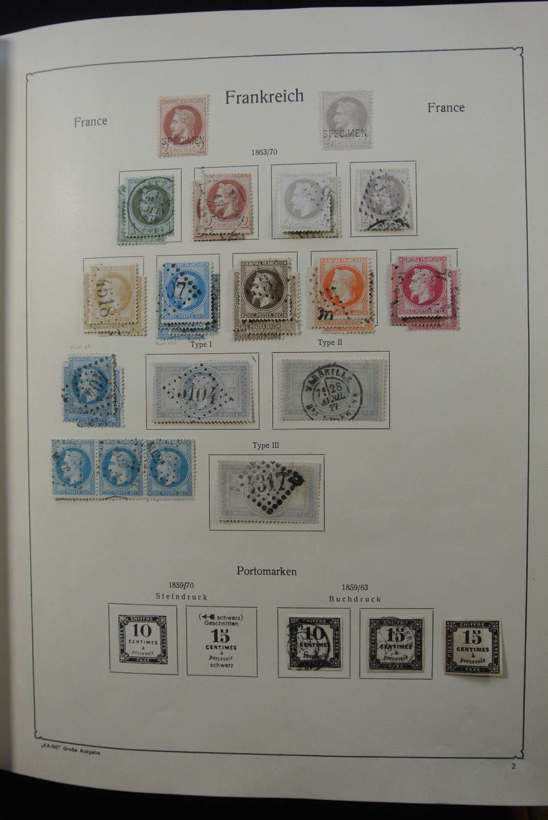 Lot 26533 Collection stamps of France 1849-1959.