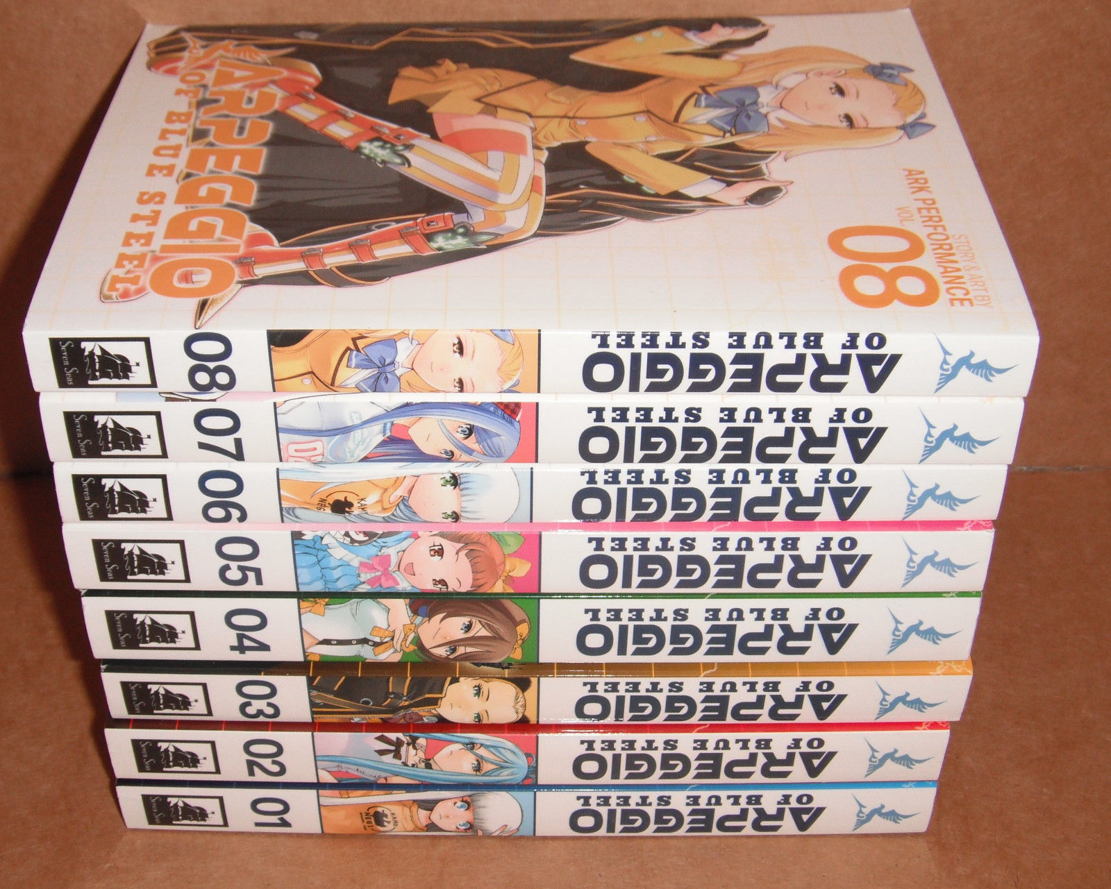 Arpeggio of Blue Steel Vol.1,2,3,4,5,6,7,8 Manga Graphic Novels Set English