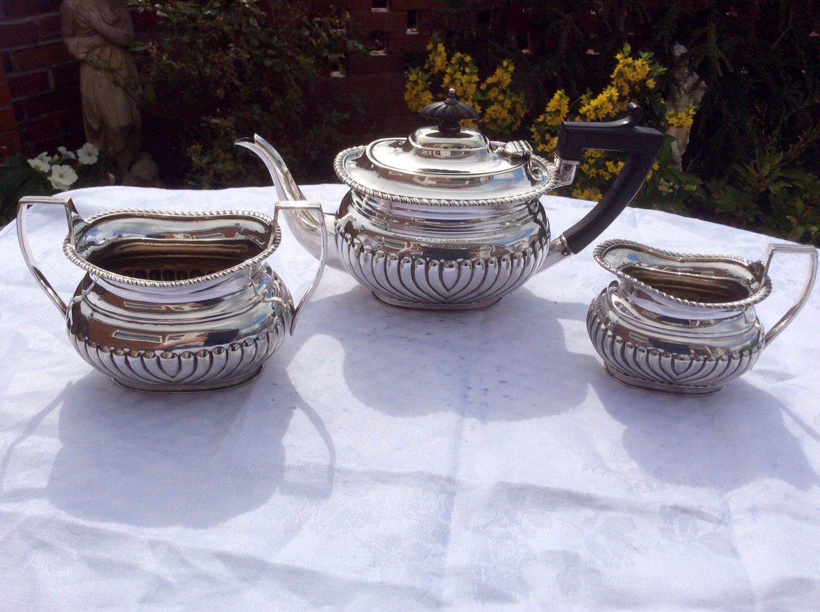 Fine Sheffield Art Nouveau Silver Plated Tea Set By ELKINGTON & Co C.1909