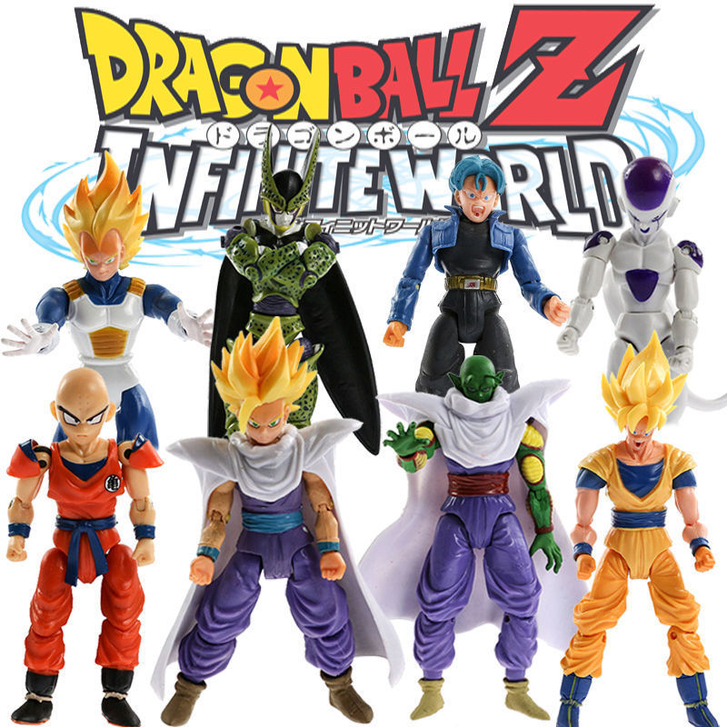 6.5" 8Pcs/Set Dragonball Z Dragon Ball DBZ Joint Movable Action Figure Kids Toys