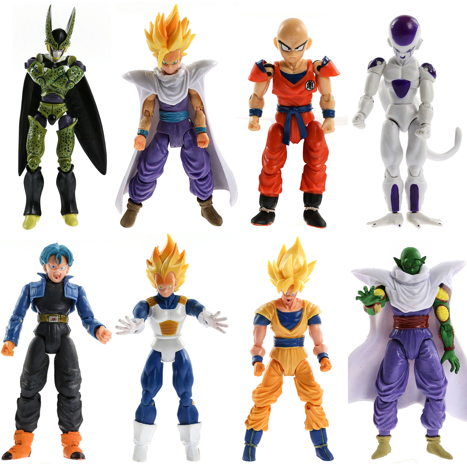 6.5" 8Pcs/Set Dragonball Z Dragon Ball DBZ Joint Movable Action Figure Kids Toys