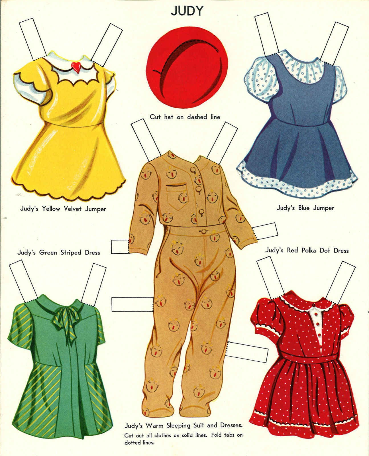 VINTAGE UNCUT 1939 PAPER DOLL BAZAAR ~22 PG~MOLLY RINGLE~ORG SZ~RARE~LASR REPRO