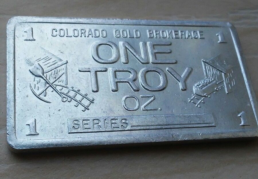 Rare Colorado Gold Brokerage 1 Troy Oz. .999 Fine Silver Art Bar Ships free