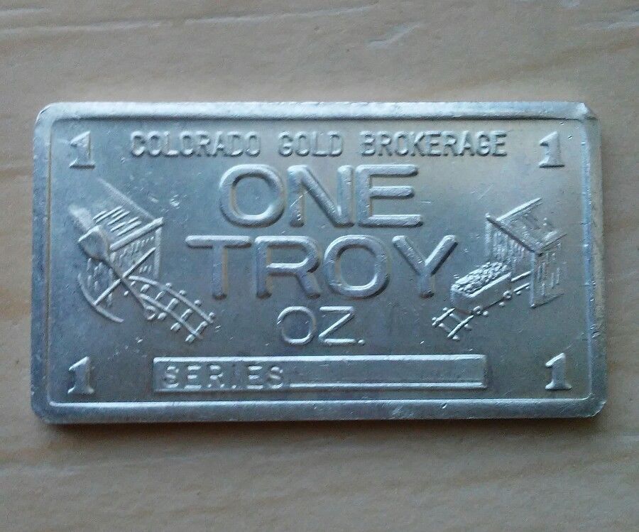 Rare Colorado Gold Brokerage 1 Troy Oz. .999 Fine Silver Art Bar Ships free