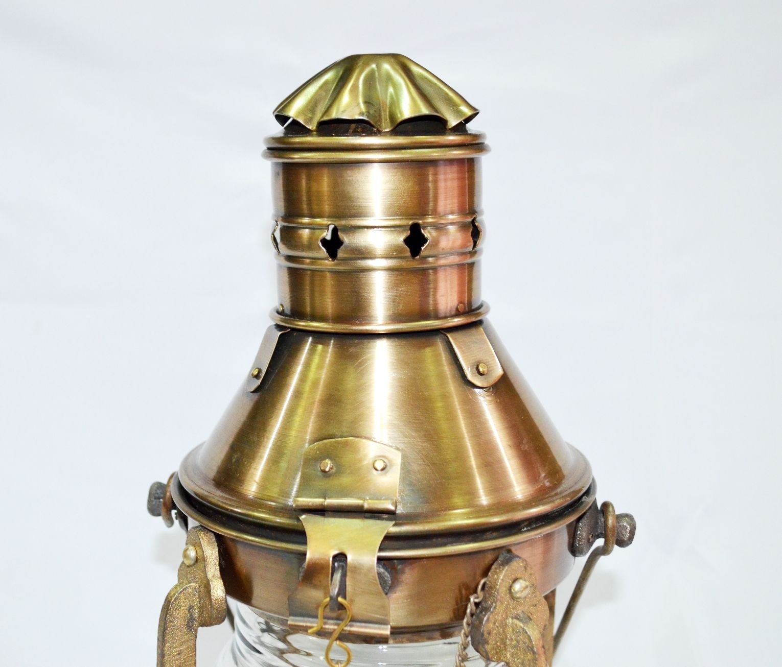 15" ANTIQUE BRASS LIGHTHOUSE LANTERN SHIP LAMP MARITIME NAUTICAL HOME DECOR