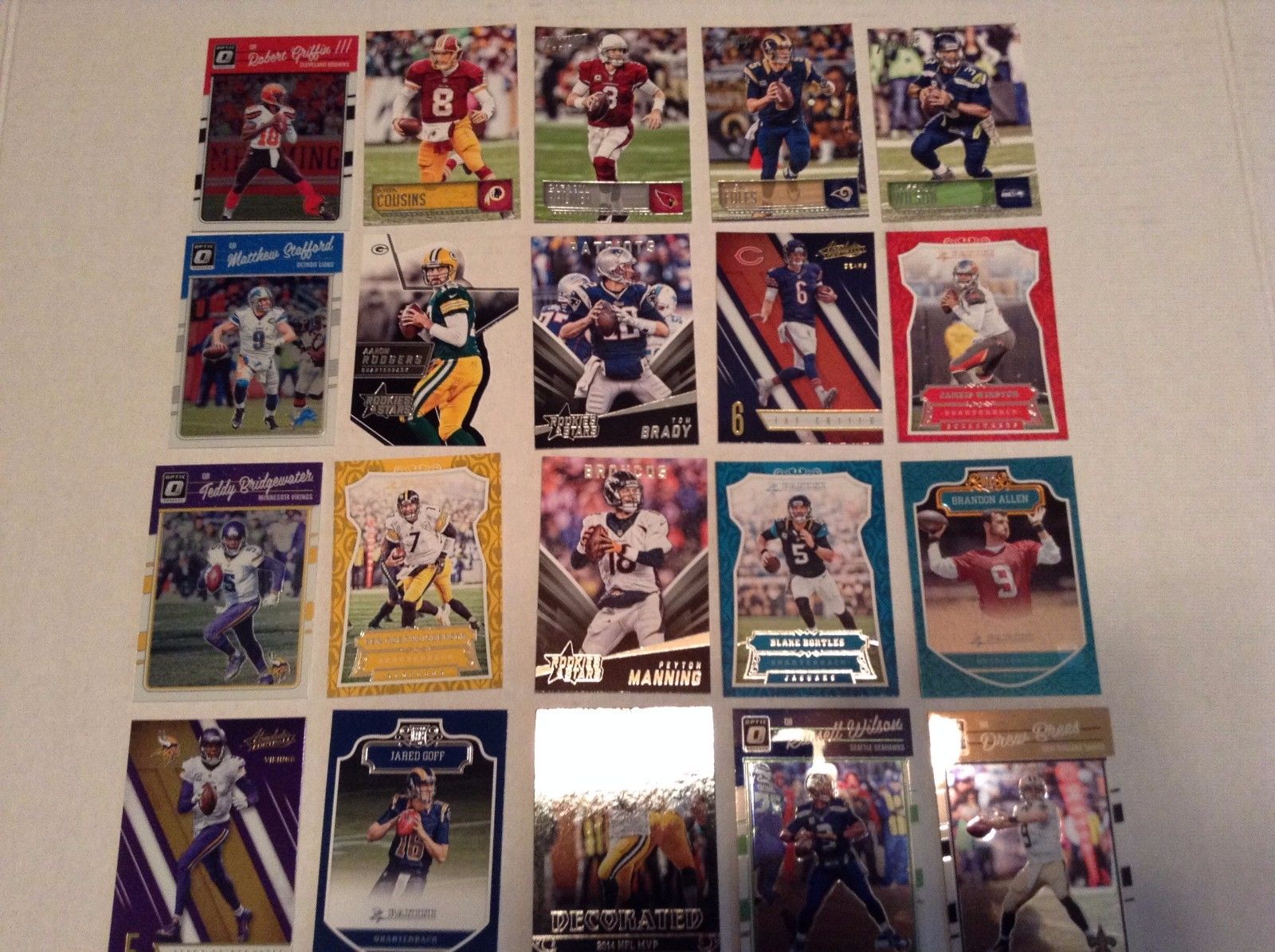 FOOTBALL CARDS ASSORTED QUARTERBACKS