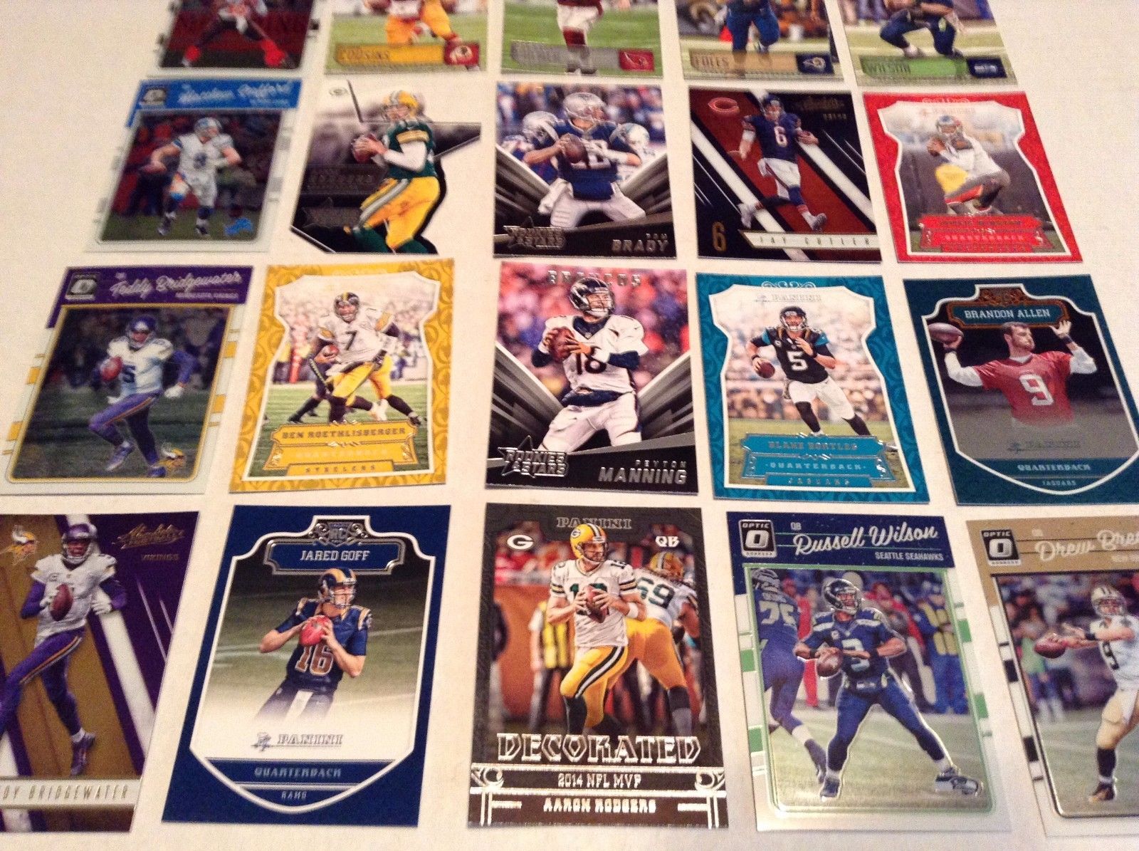 FOOTBALL CARDS ASSORTED QUARTERBACKS