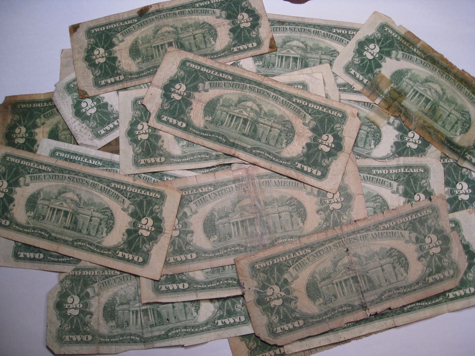 28 Rags $2 Red Seal US Notes. 1928, 1953 & 1963.  #6