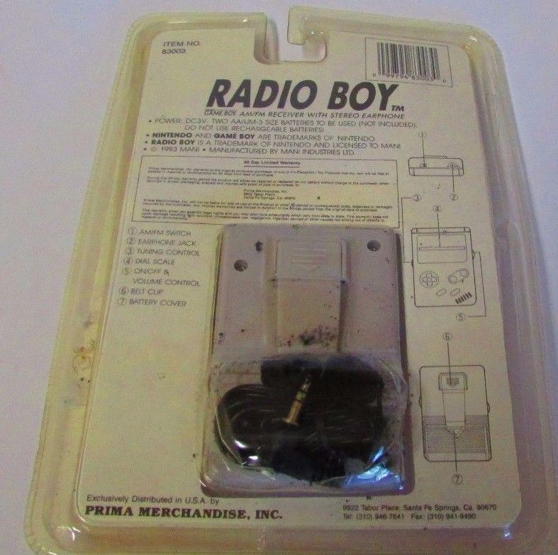 Vintage Nintendo Radio Boy Game Boy AM/FM Receiver With Stereo Earphone