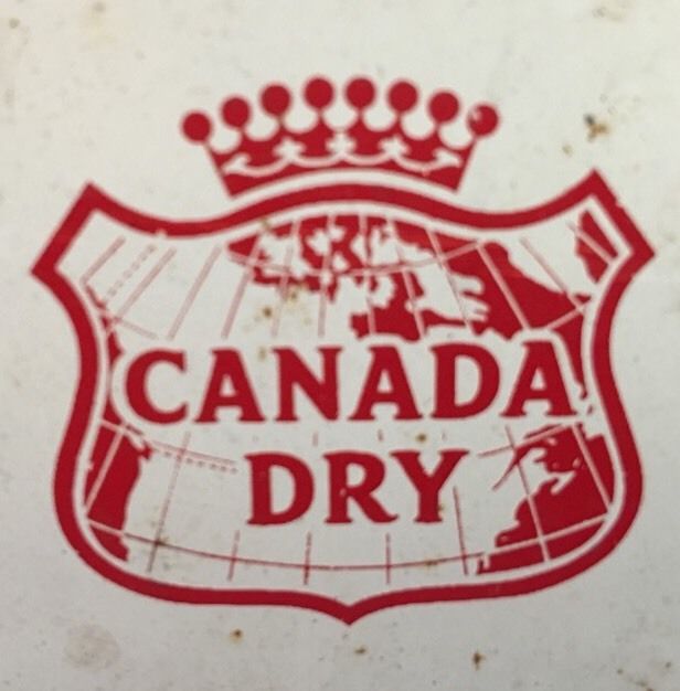 Original Vintage 60S Canada Dry Metal Push/Display Sign