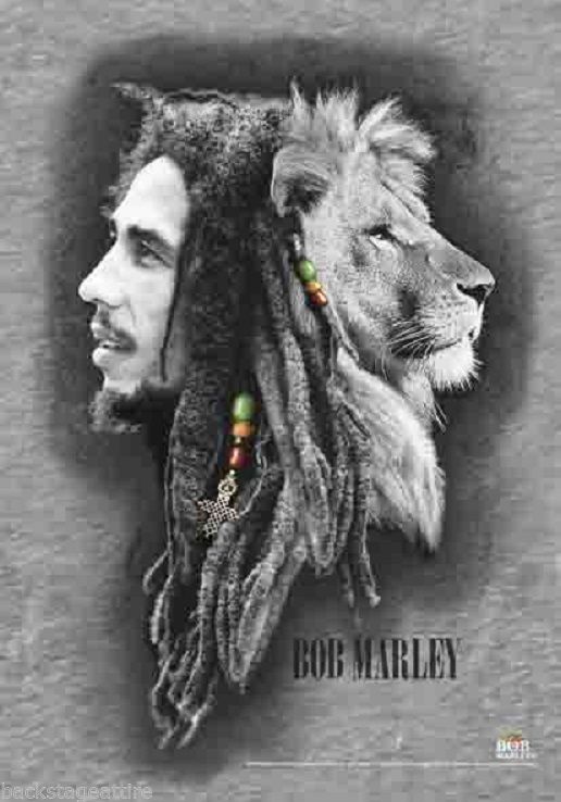 Bob Marley Profiles Lion Reggae 30x40 Cloth Poster Flag Fabric Wall Banner-New