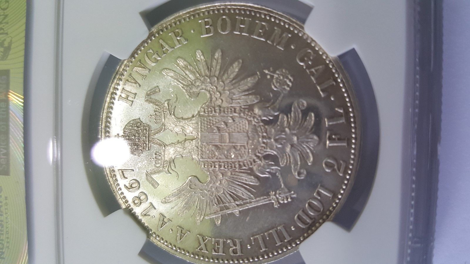 austria    - 2 FLORIN  1867  A    MS 63 ,  NGC ,  UNC  RARE!!!