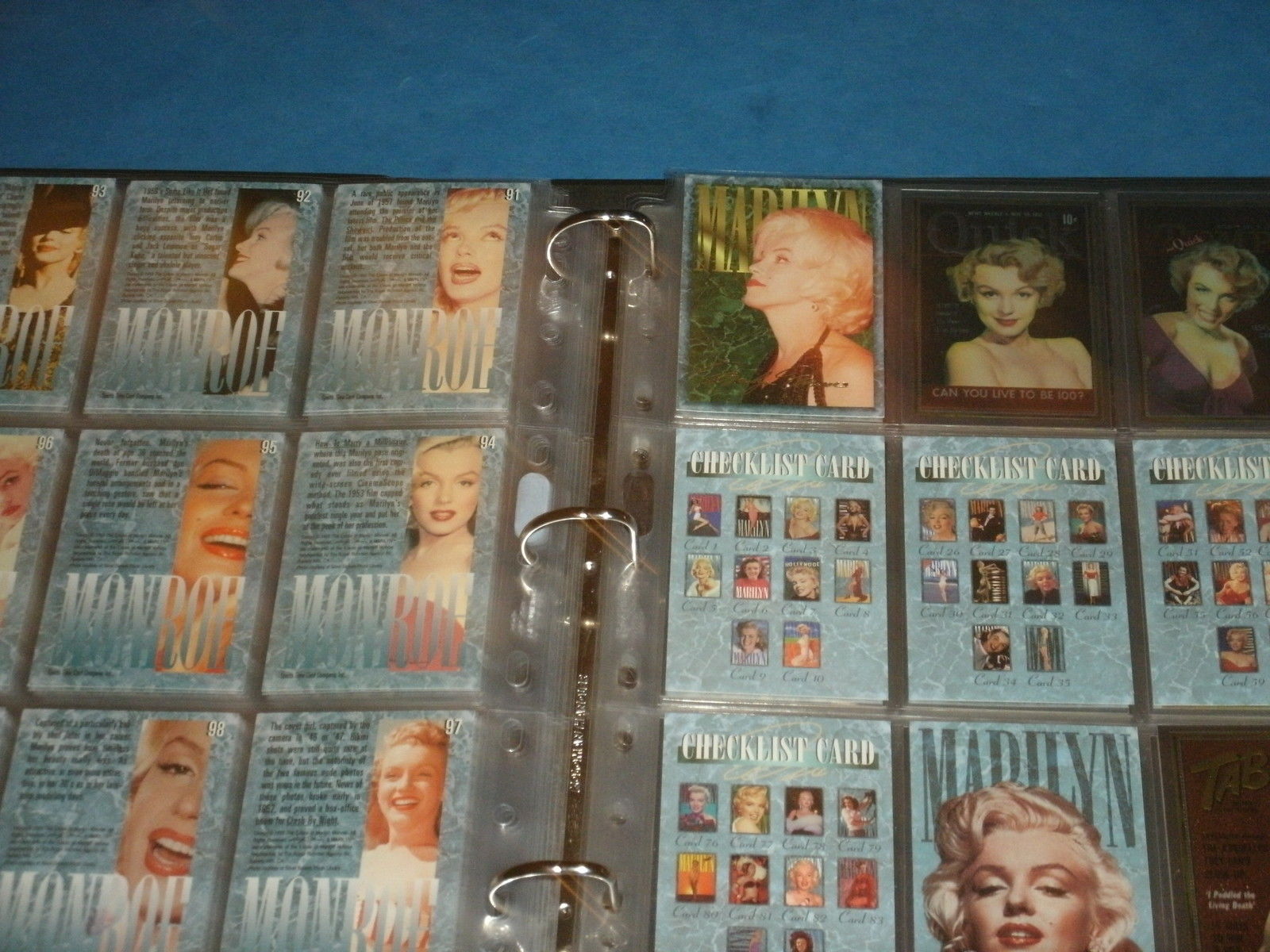 MARILYN MONROE: Series 1 &2 Box/Binder & Mini-Master Sets Of Trading Cards Rare