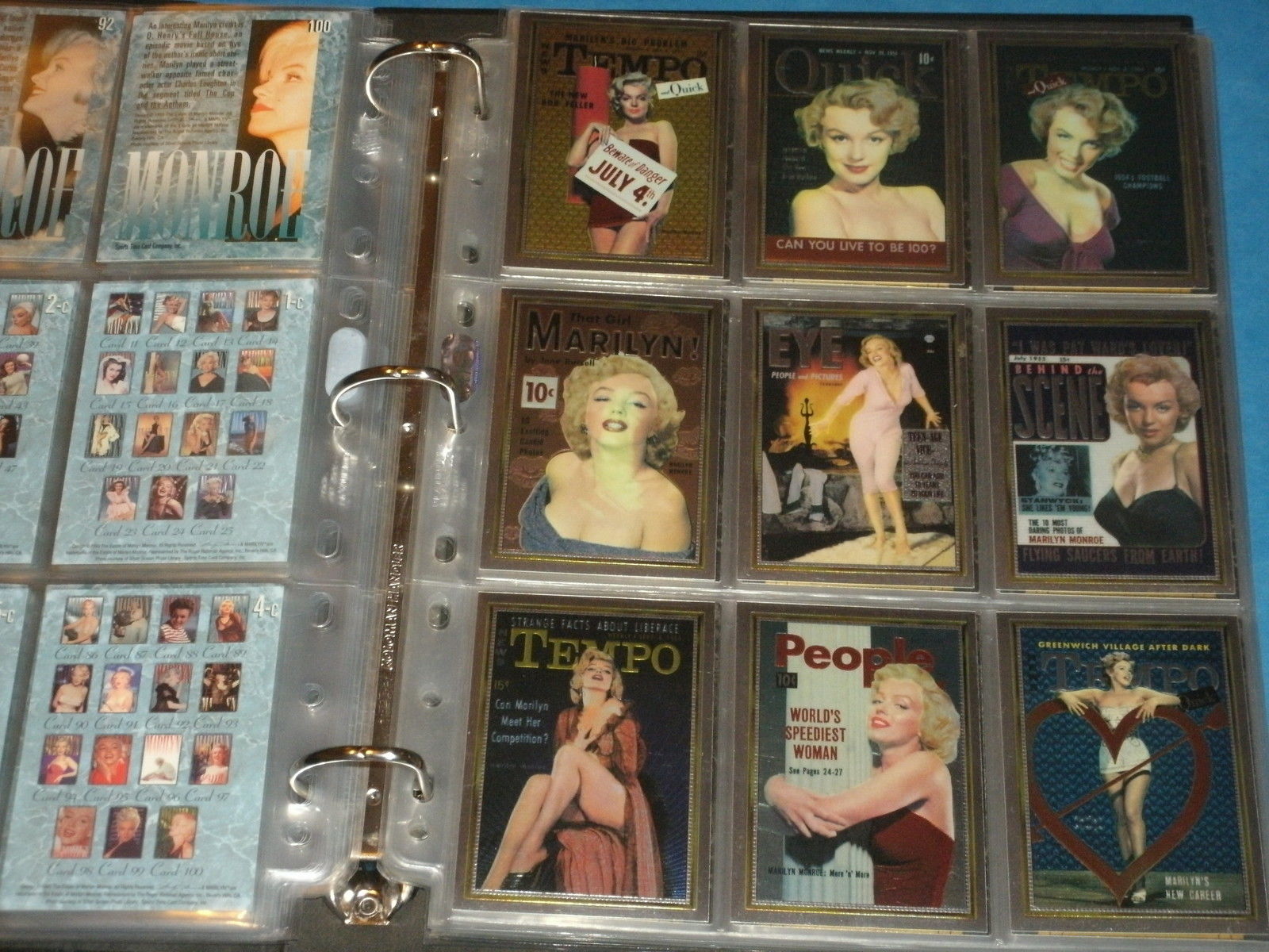 MARILYN MONROE: Series 1 &2 Box/Binder & Mini-Master Sets Of Trading Cards Rare