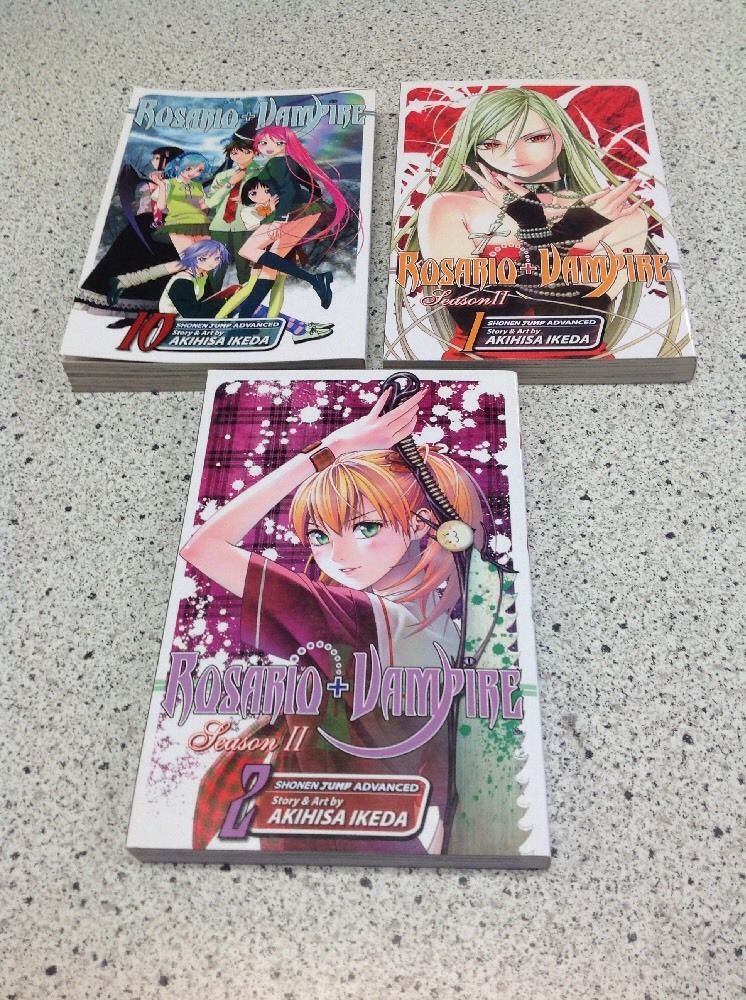 Rosario + Vampire 1 - 10 $ Season II 1 - 11 Lot Shonen Jump Manga Ikeda English