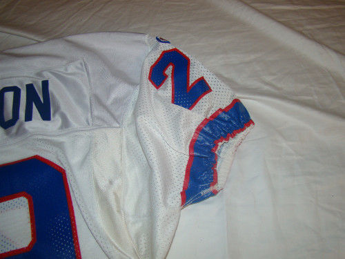 BUFFALO BILLS GAME USED AWAY JERSEY #29 JASON BRATTON 1993 SIZE 46 CHAMPION