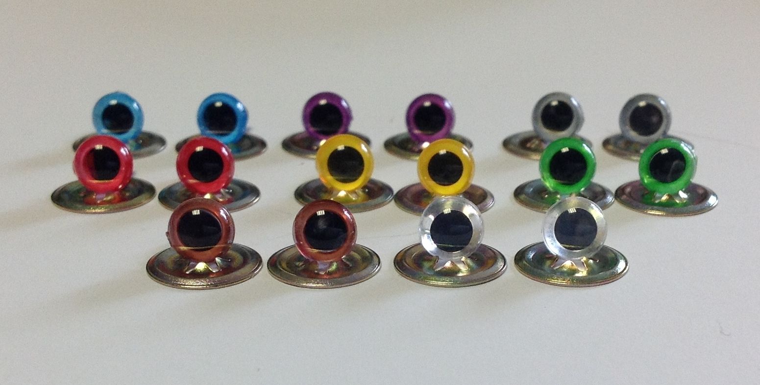 Various 6mm PLASTIC EYES with METAL BACKS for Teddy Bear Making Soft Toy Doll