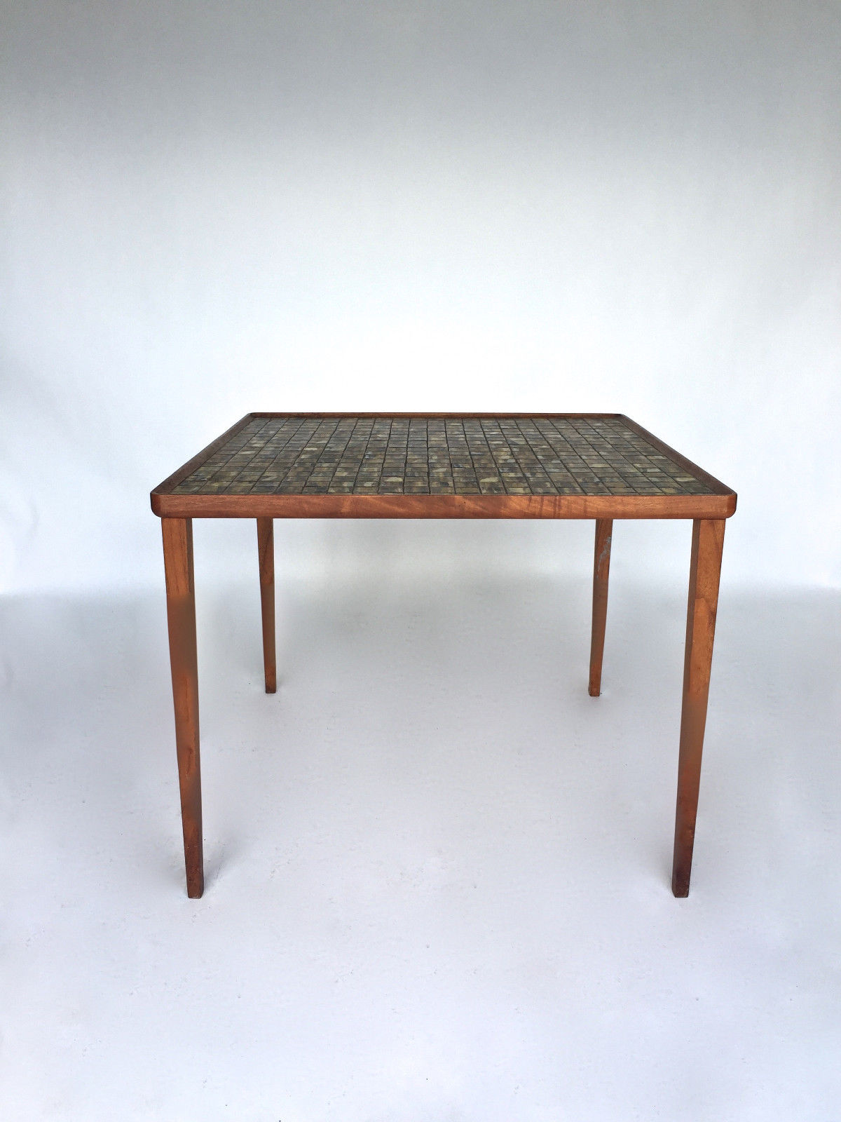 Vintage Gordon Martz Marshall Studios Green Tile Mosaic Table Mid Century Modern