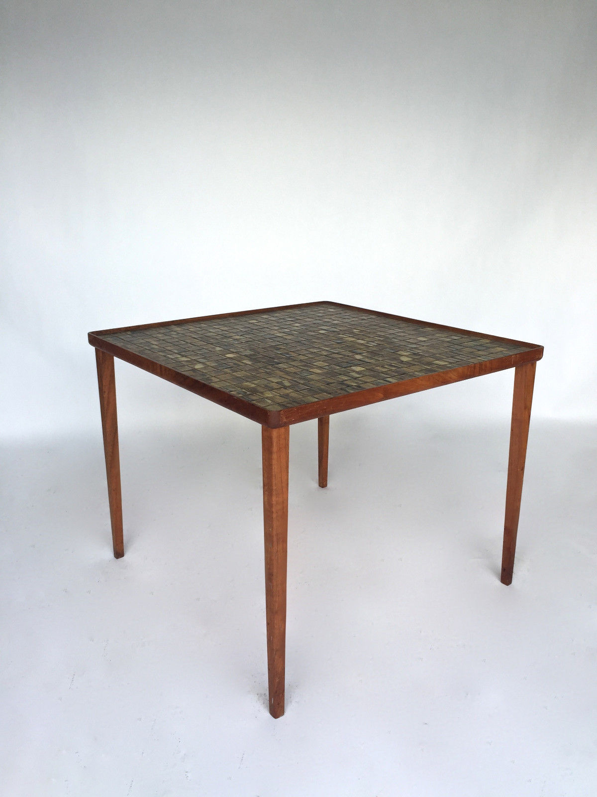 Vintage Gordon Martz Marshall Studios Green Tile Mosaic Table Mid Century Modern