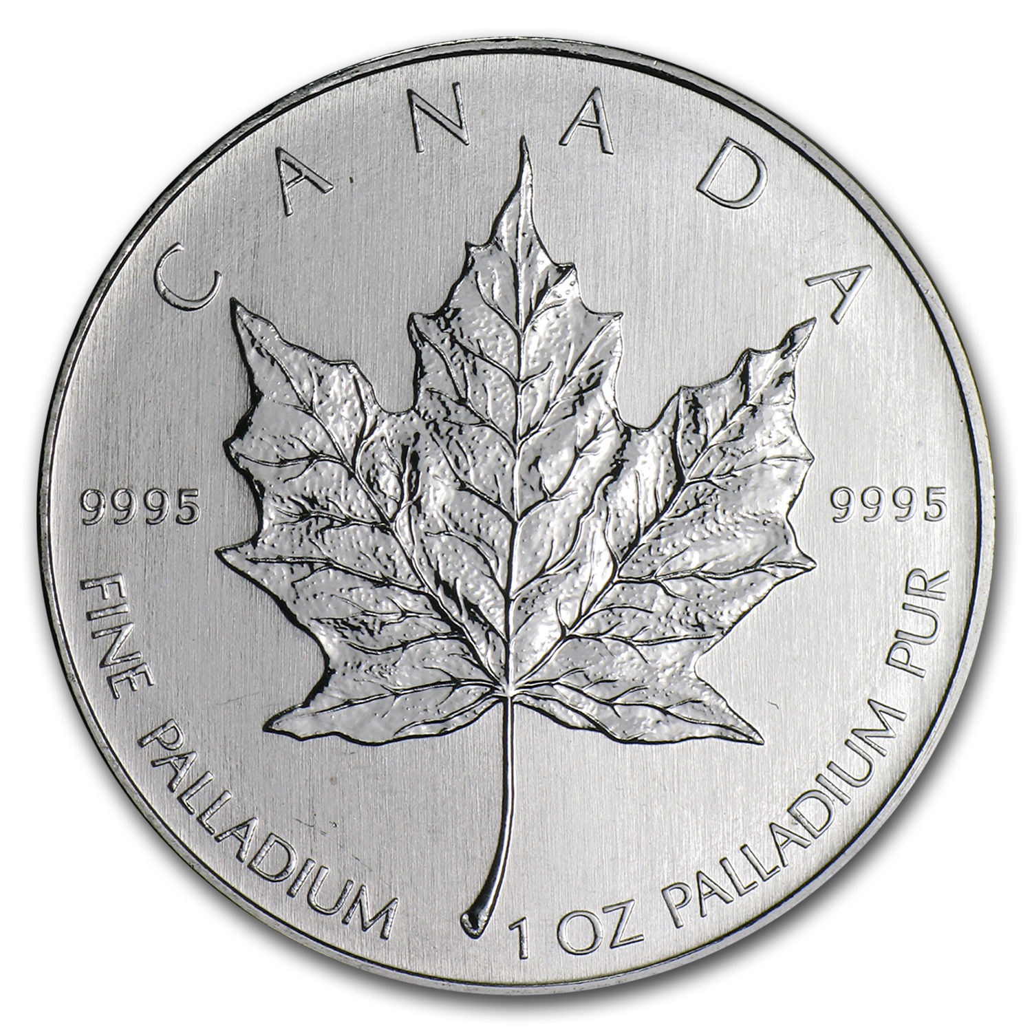 Canada 1 oz Palladium Maple Leaf BU (Random Year) - SKU #32457