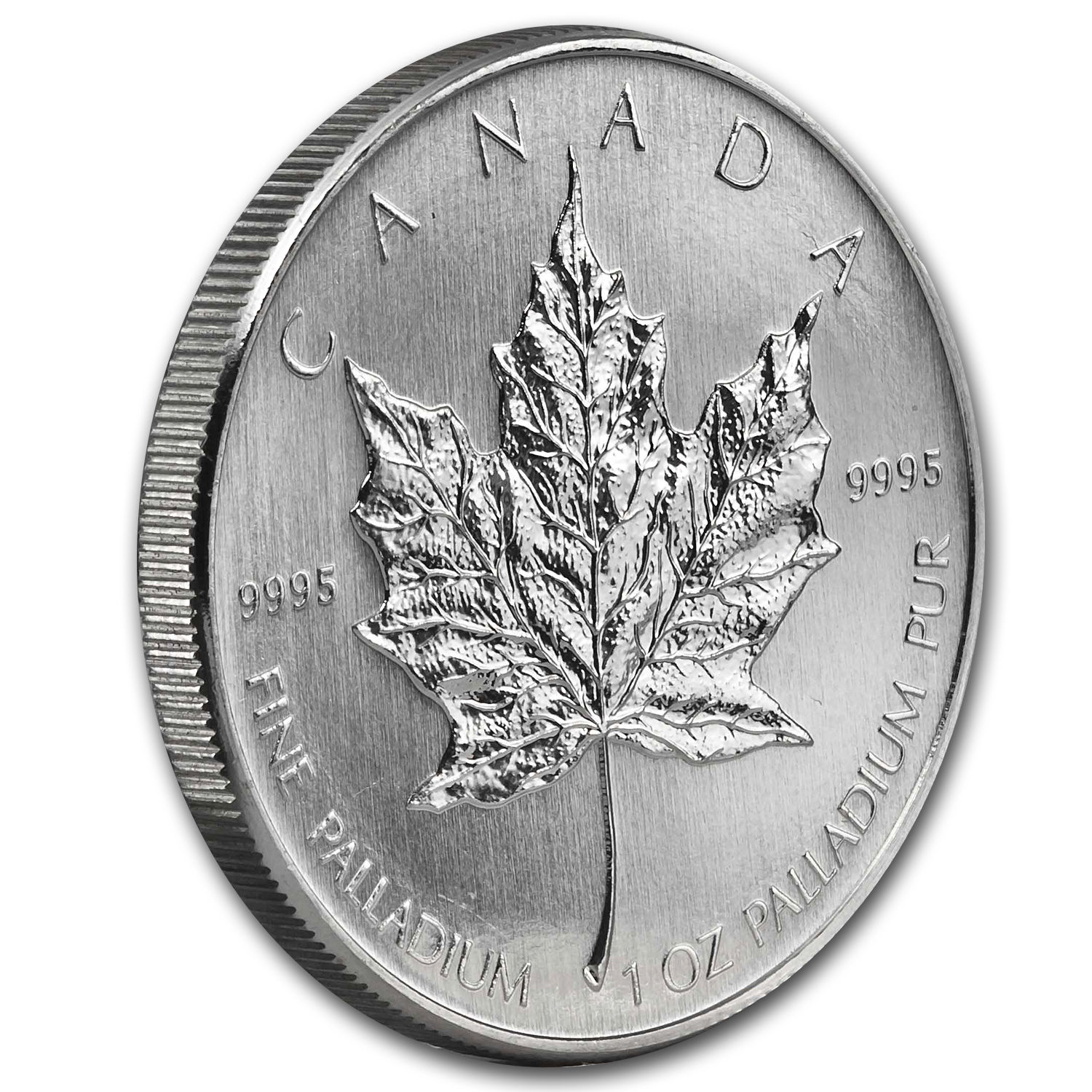 Canada 1 oz Palladium Maple Leaf BU (Random Year) - SKU #32457