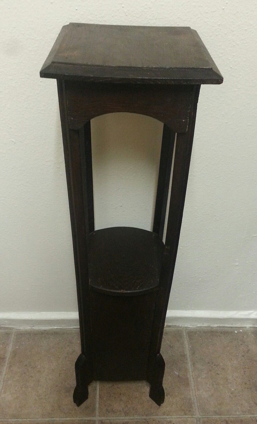 VINTAGE FRENCH WOOD TABLE PLANT STAND 40"