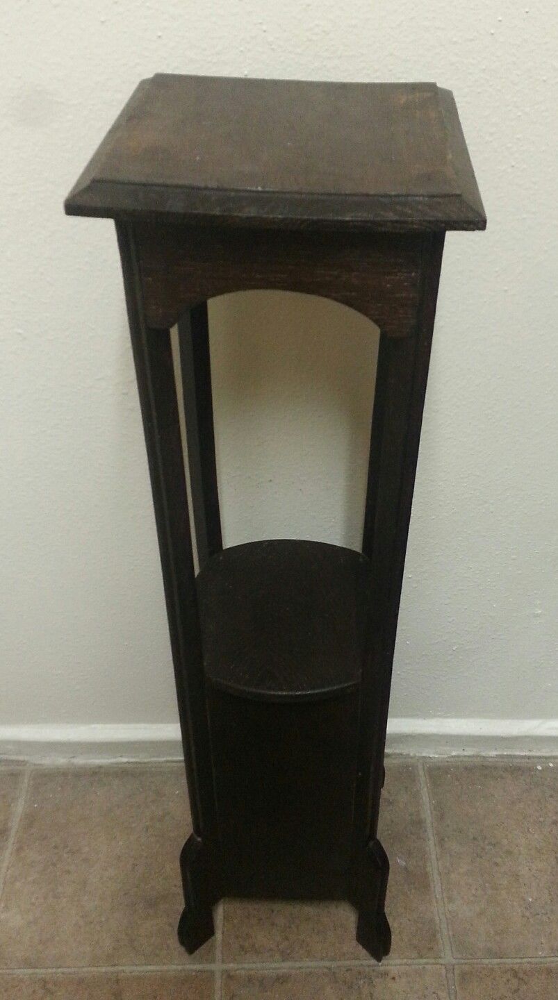 VINTAGE FRENCH WOOD TABLE PLANT STAND 40"
