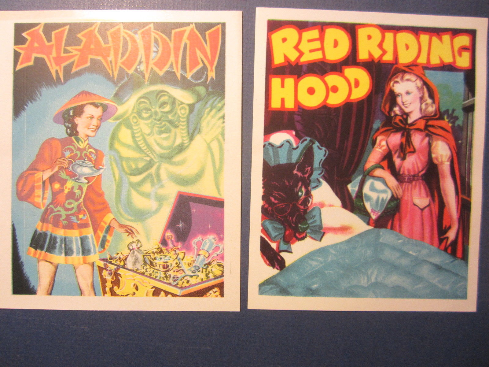 Lot of 6 1930's Pantomime THEATRE Mini POSTERS - Cinderella Mother Goose Aladdin