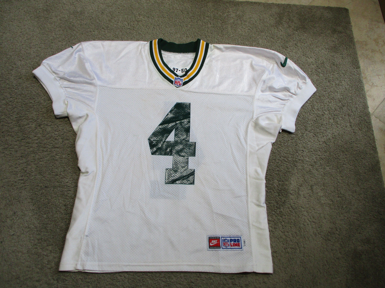 Nike Brett Favre Green Bay Packers Football Jersey Practice Game Used Worn 1997